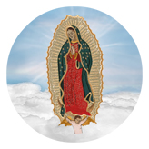 DAROUND 110 BL Lady of Guadalupe Clouds Blue